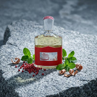 Certificate of authenticity with red wax seal for genuine luxury perfume product.